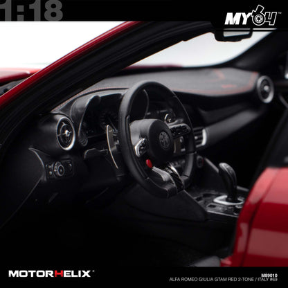 [Motorhelix] 1:18 Alfa Romeo Giulia GTAm - Red 2-Tone / Italy #69