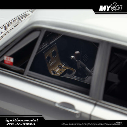 [Ignition Model] Nissan Skyline 2000 GT-R (PGC10) - Silver (10th Anniversary)