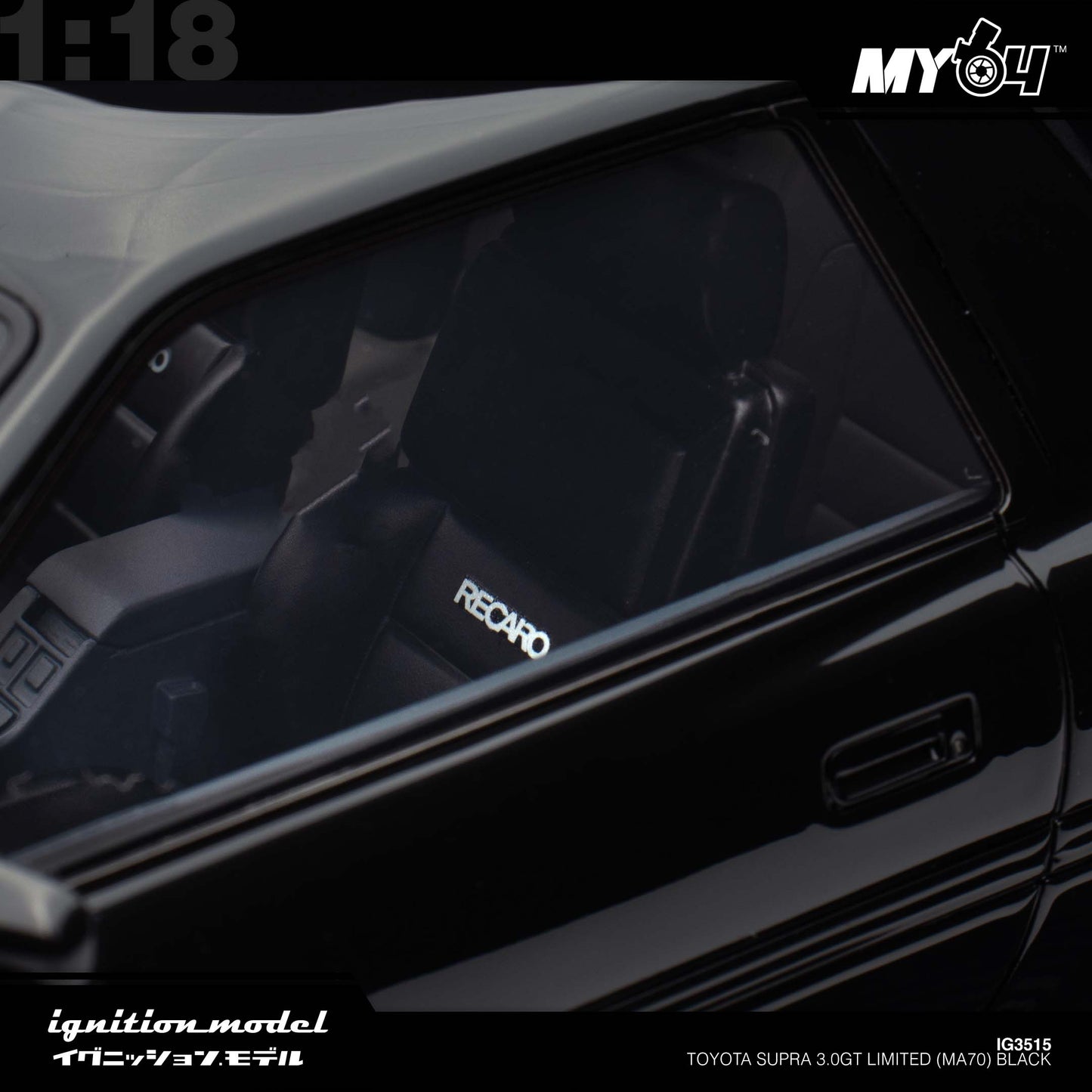 [Ignition Model] 1:18 Toyota Supra 3.0GT Limited (MA70) - Black