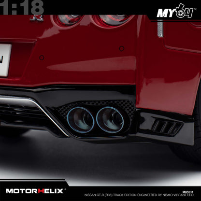 [Motorhelix] 1:18 Nissan GT-R (R35) Track Edition Engineered By NISMO - Vibrant Red