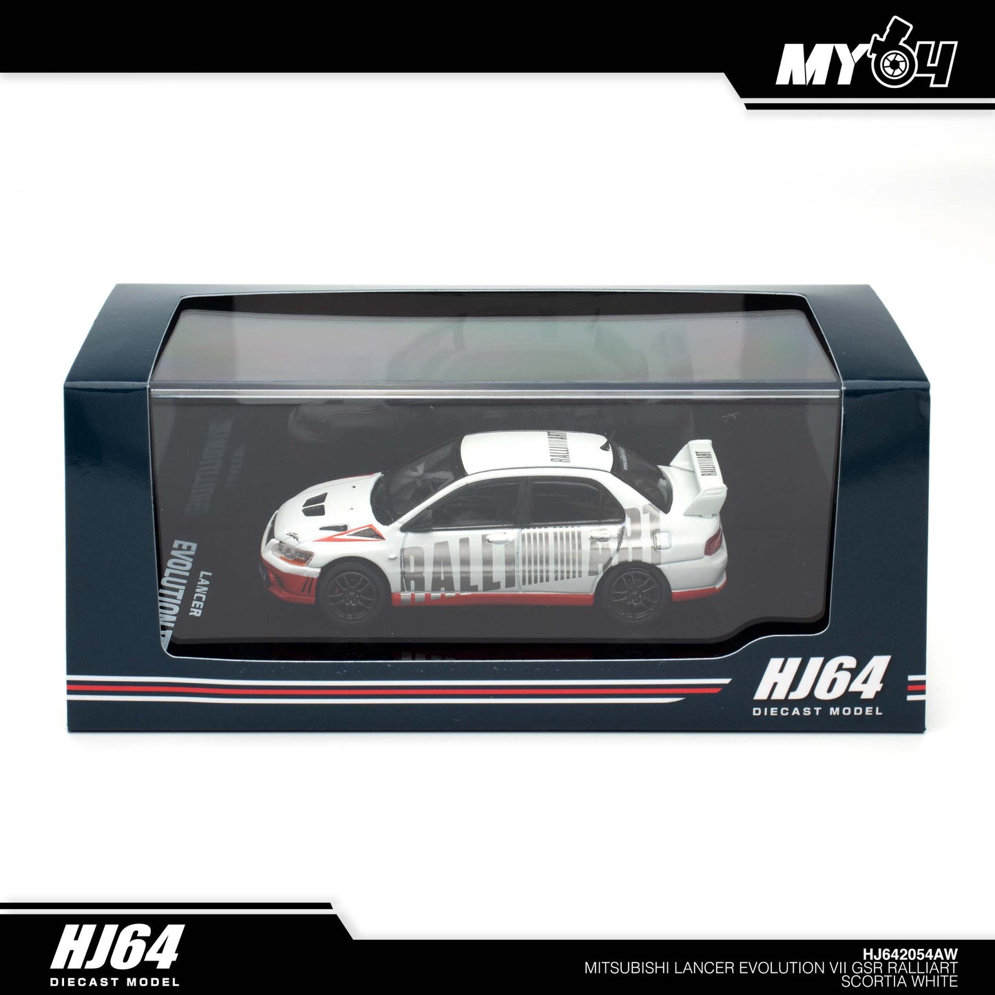 (UNSEAL UNIT) [Hobby Japan] Mitsubishi Lancer Evolution 7 GSR RALLIART -  Scortia White