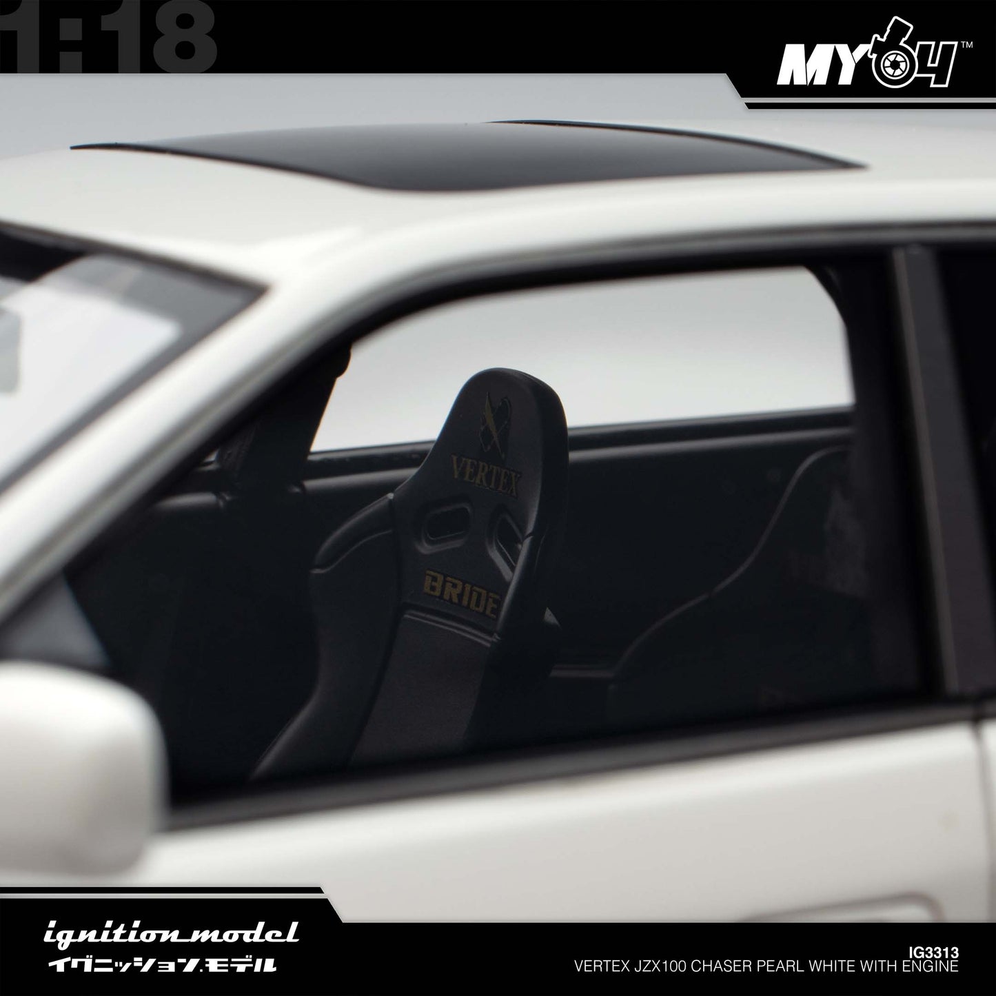 [Ignition Model] 1:18 Vertex JZX100 Chaser - Pearl White With Engine