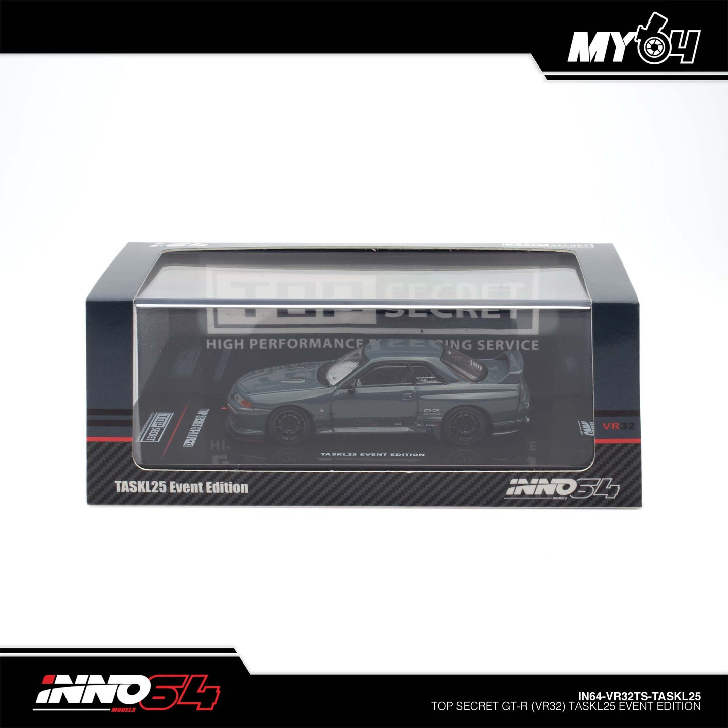 [INNO64] 1:64 Nissan Skyline GT-R R32 - Stealth Grey (TASKL25)