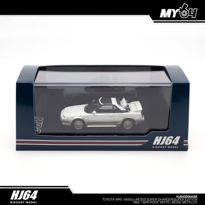 [Hobby Japan] Toyota MR2 1600G - Limited Super Charger / Super Edition 1988 T Bar Roof - White / Beige Metallic