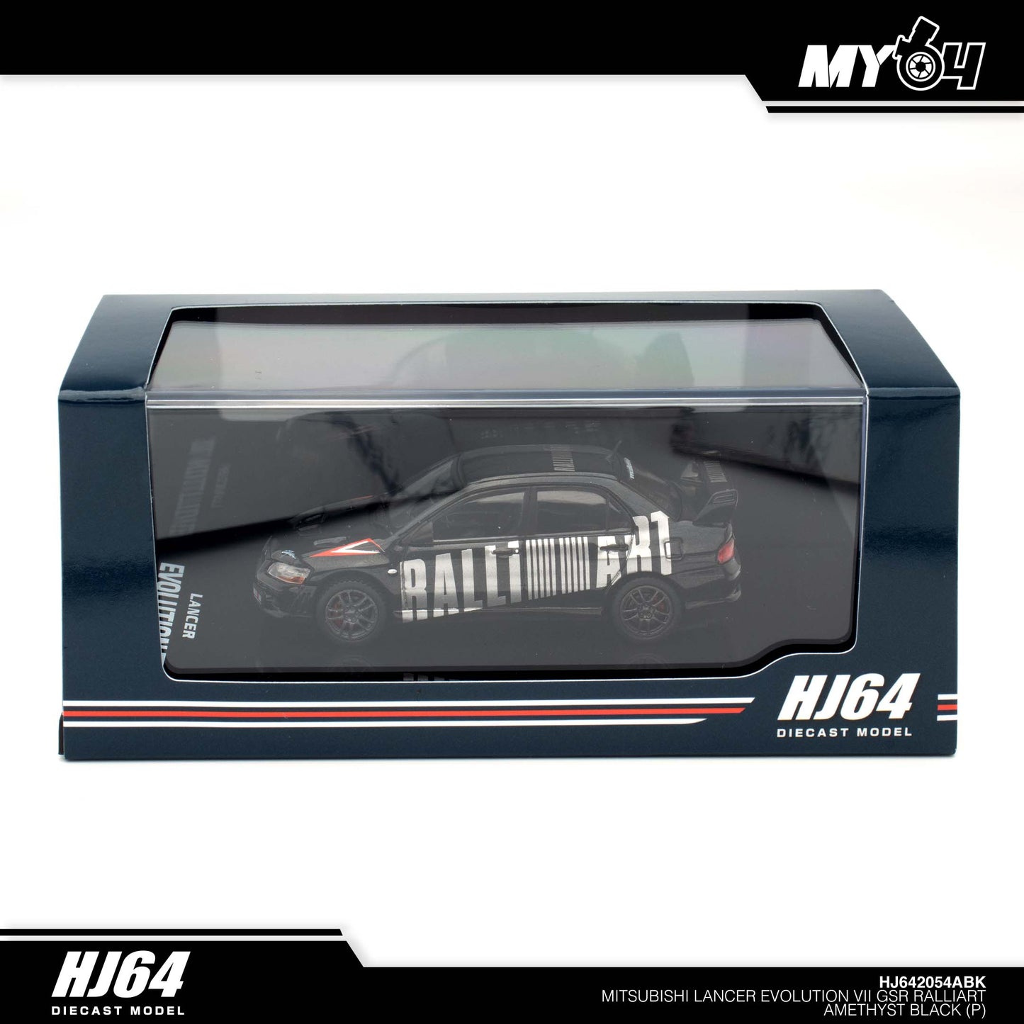 (UNSEAL UNIT) [Hobby Japan] Mitsubishi Lancer Evolution 7 GSR RALLIART - Amethyst Black Pearl