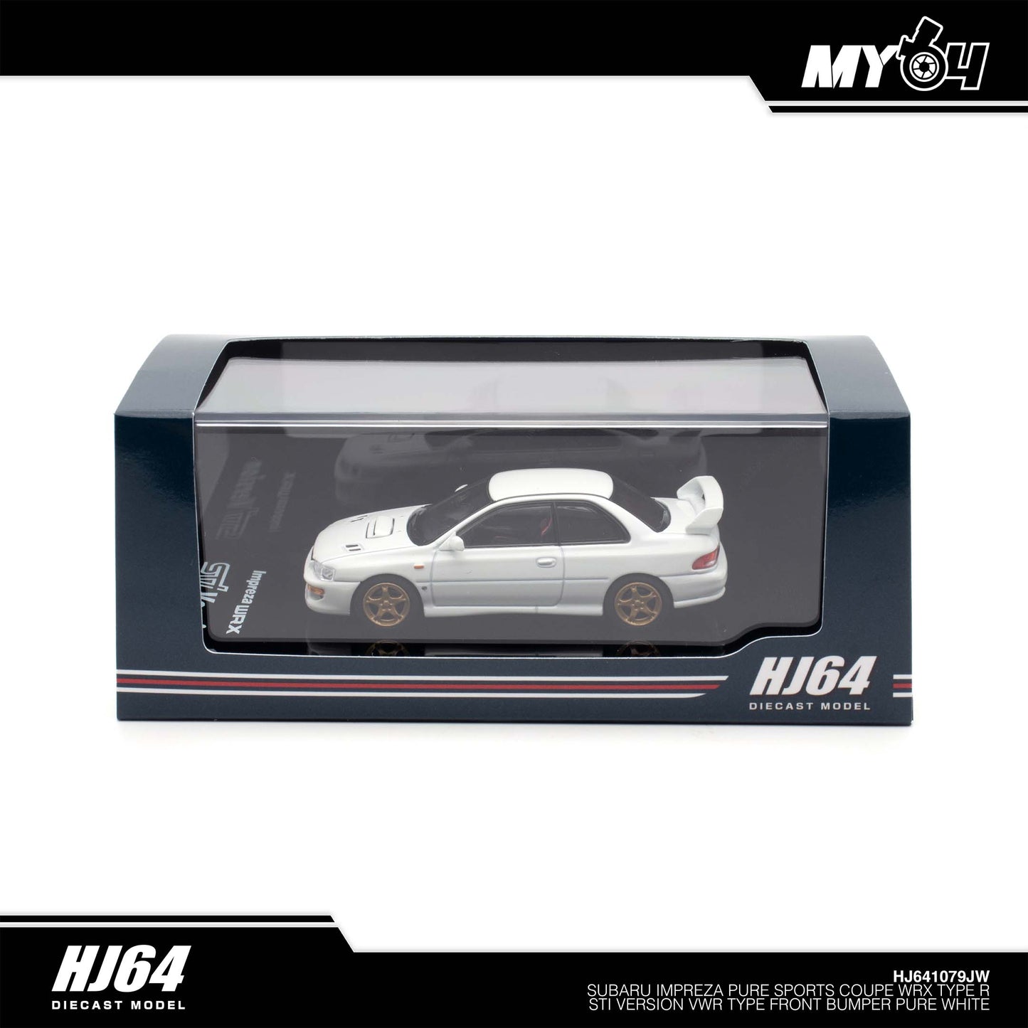 [Hobby Japan] Subaru Impreza Pure Sports Coupe WRX Type R STi Version VWR Type Front Bumper - Pure White