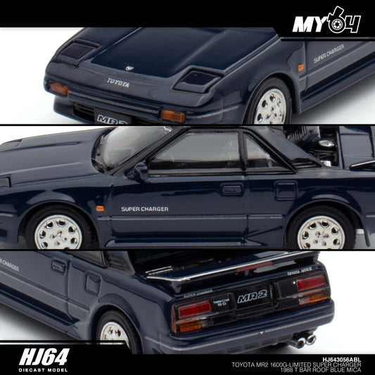 [Hobby Japan] Toyota MR2 1600G - Limited Super Charger 1988 T Bar Roof - Blue Mica