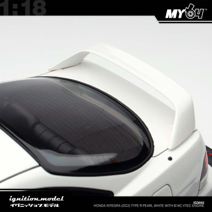 [Ignition Model] 1:18 Honda Integra (DC2) Type R - Pearl White With B18C VTEC Engine