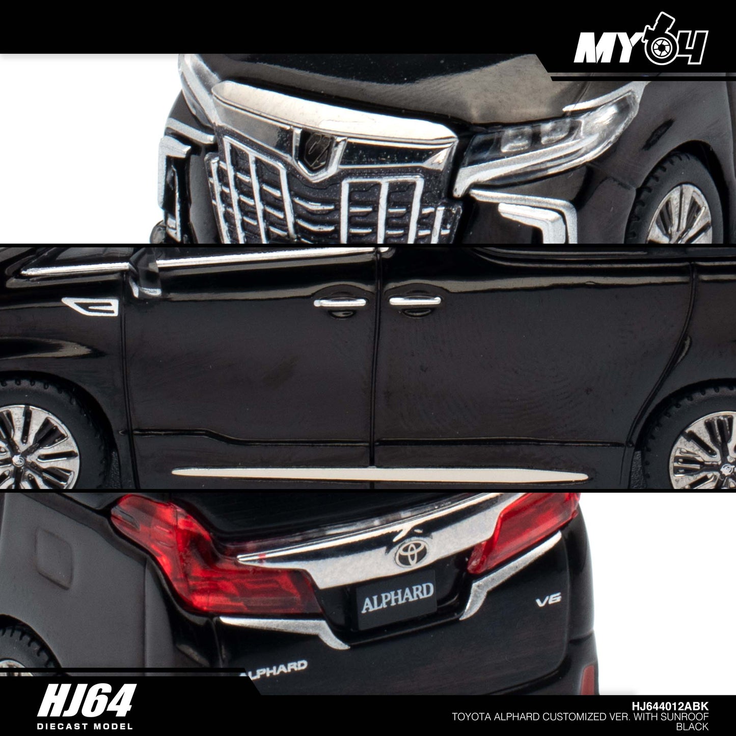 [Hobby Japan] Toyota Alphard Customized Version With Sun Roof - Black