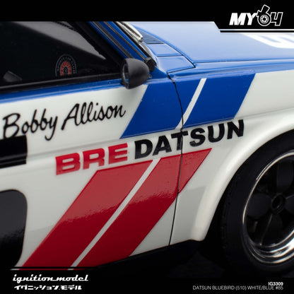 [Ignition Model] Datsun Bluebird (510) - White/Blue #85