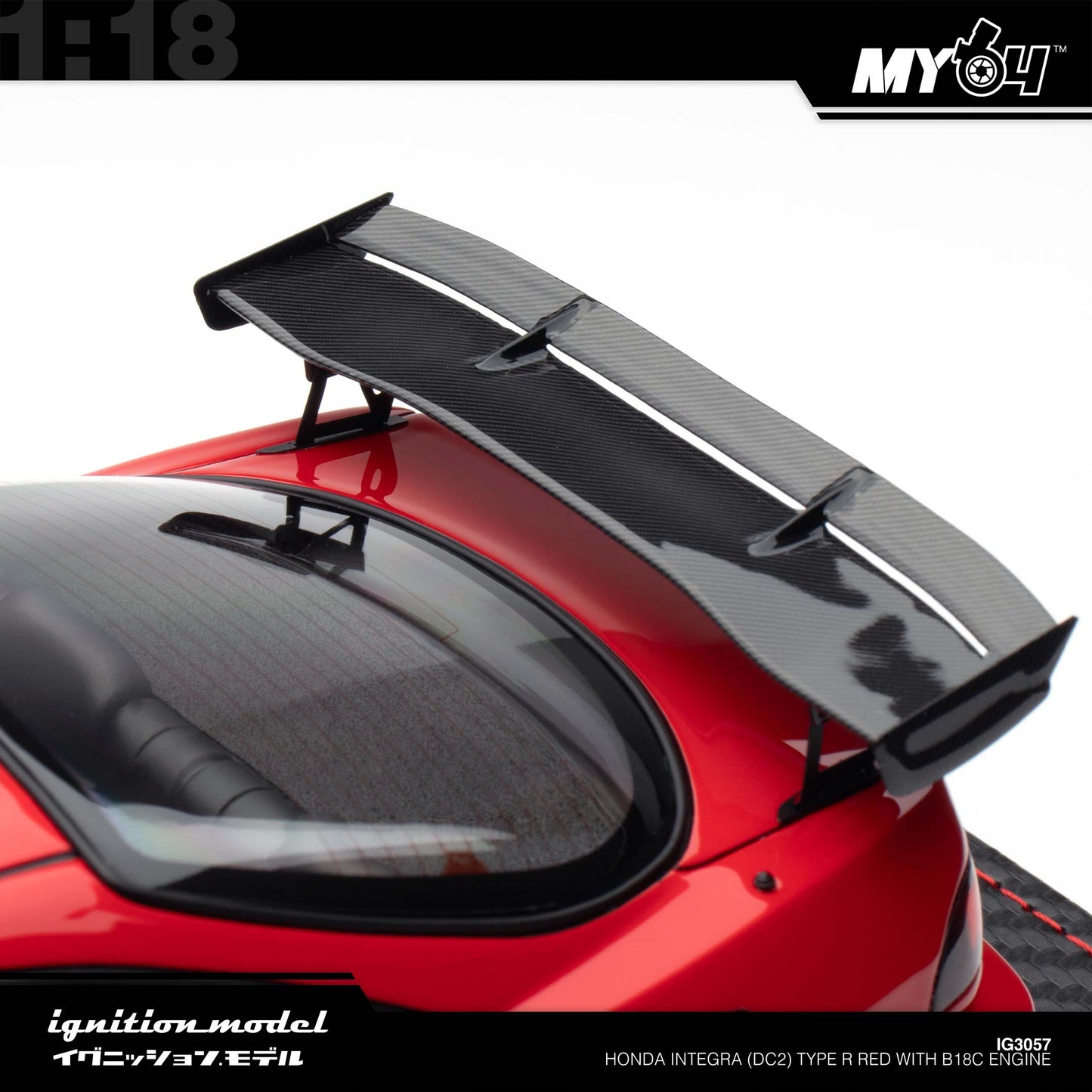 [Ignition Model] 1:18 Honda Integra (DC2) Type R - Red With B18C Engine