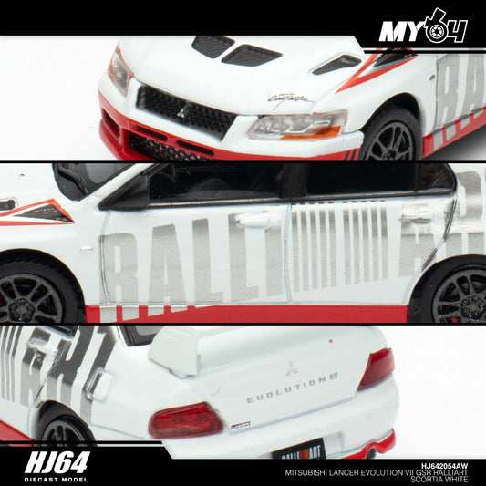 (UNSEAL UNIT) [Hobby Japan] Mitsubishi Lancer Evolution 7 GSR RALLIART -  Scortia White