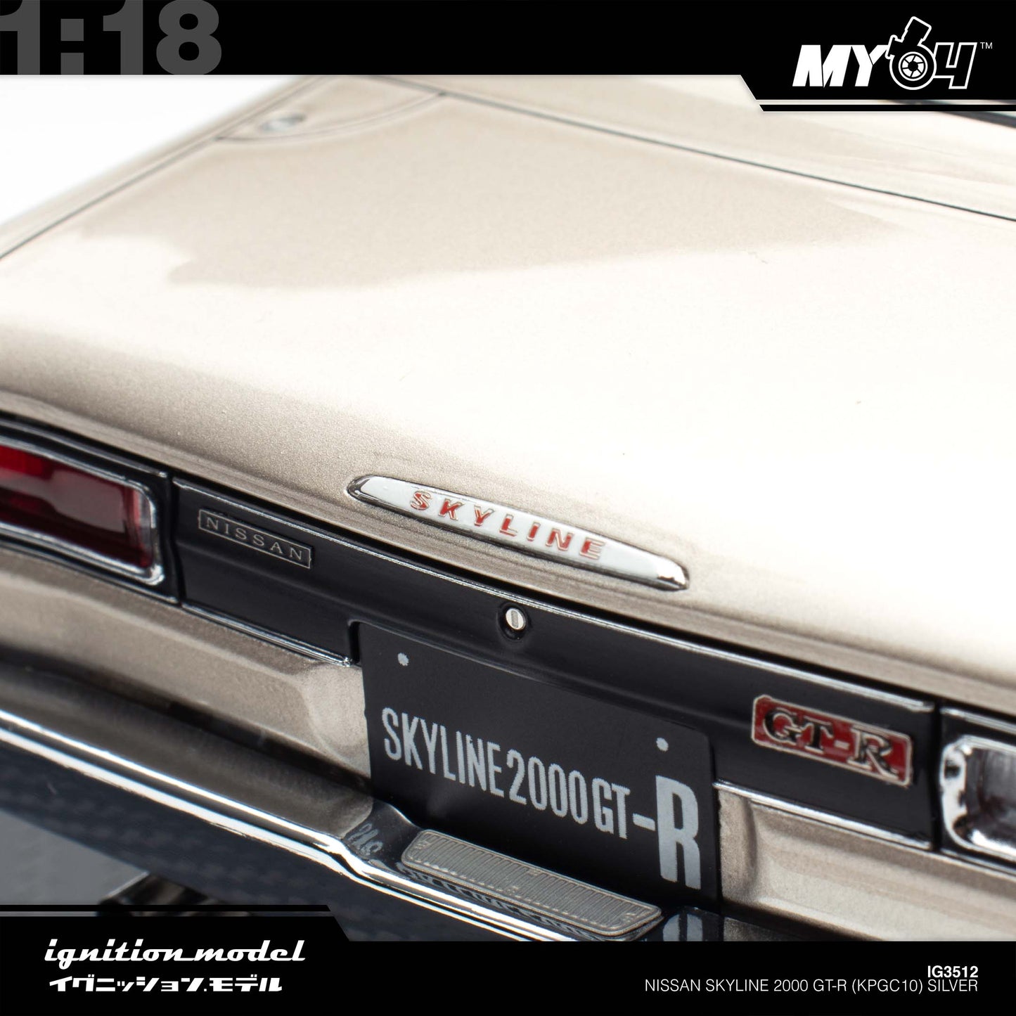 [Ignition Model] 1:18 Nissan Skyline 2000 GT-R (PGC10) - Silver