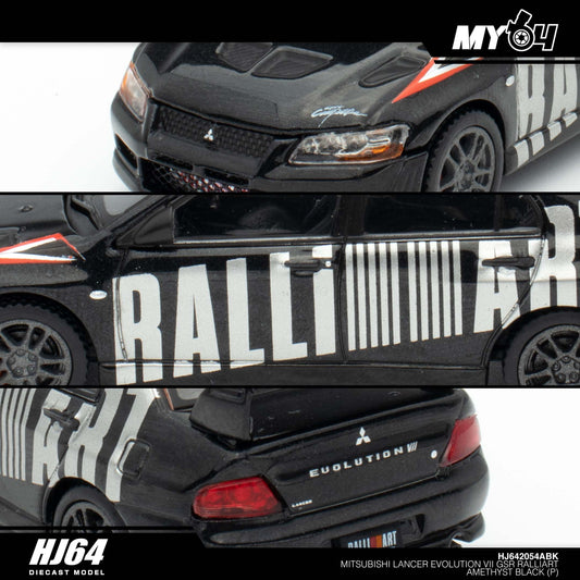 (UNSEAL UNIT) [Hobby Japan] Mitsubishi Lancer Evolution 7 GSR RALLIART - Amethyst Black Pearl