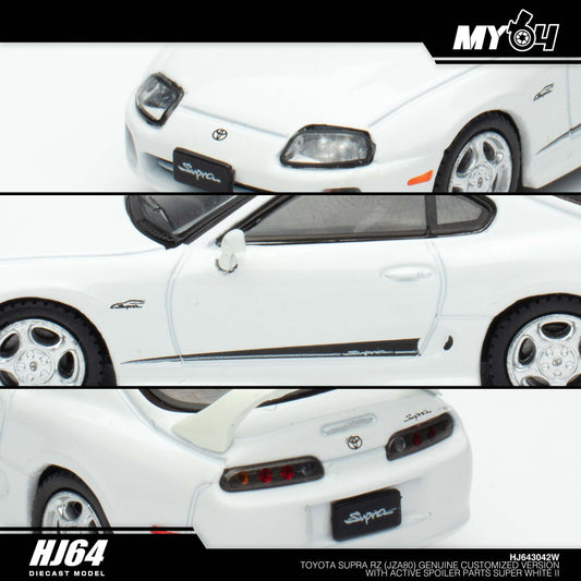 [Hobby Japan] Toyota Supra RZ (JZA80) Genuine Customized Version with Active Spoiler Parts - Super White II