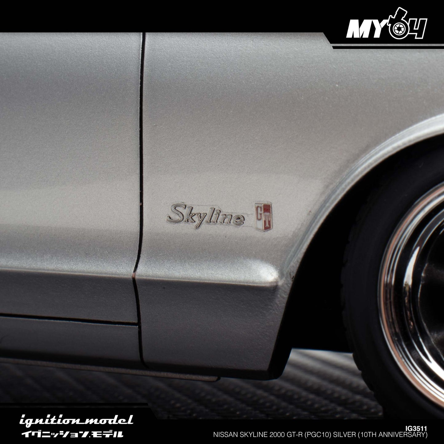[Ignition Model] Nissan Skyline 2000 GT-R (PGC10) - Silver (10th Anniversary)