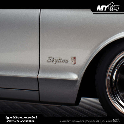 [Ignition Model] Nissan Skyline 2000 GT-R (PGC10) - Silver (10th Anniversary)