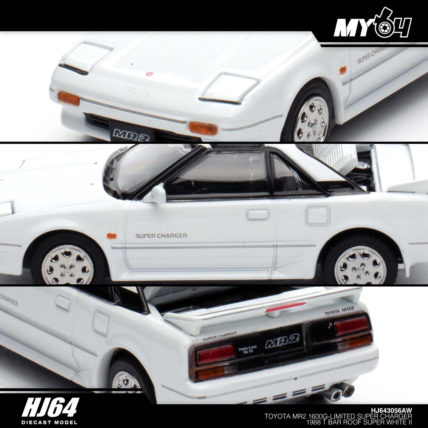 [Hobby Japan] Toyota MR2 1600G - Limited Super Charger 1988 T Bar Roof - Super White II