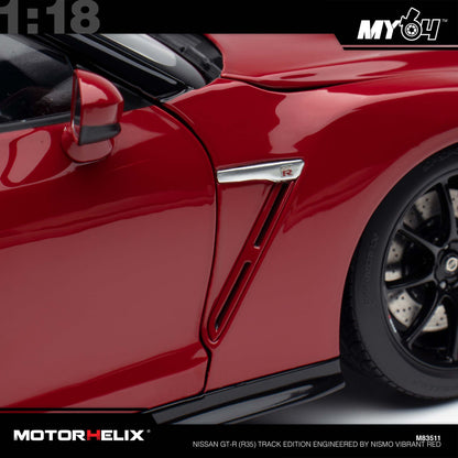 [Motorhelix] 1:18 Nissan GT-R (R35) Track Edition Engineered By NISMO - Vibrant Red