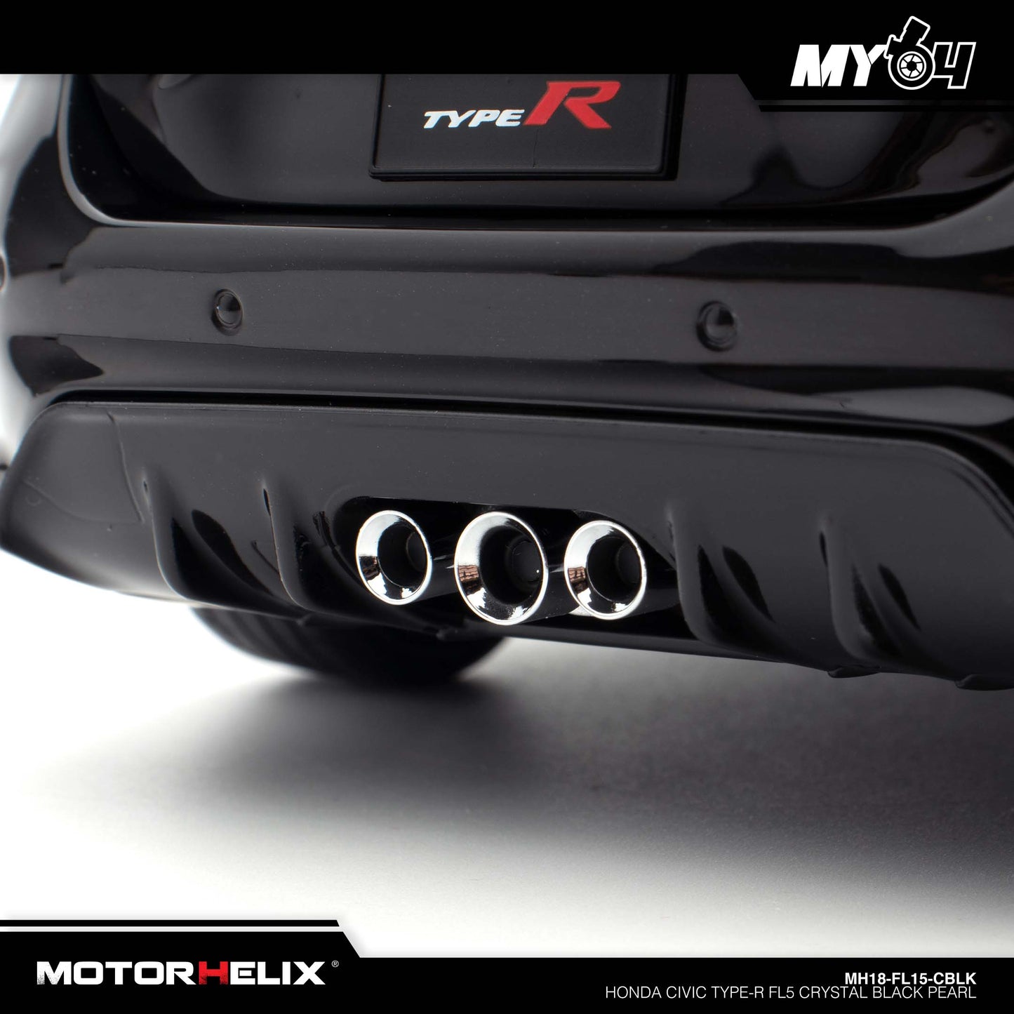 [Motorhelix] 1:18 Honda Civic Type-R FL5 - Crystal Black Pearl
