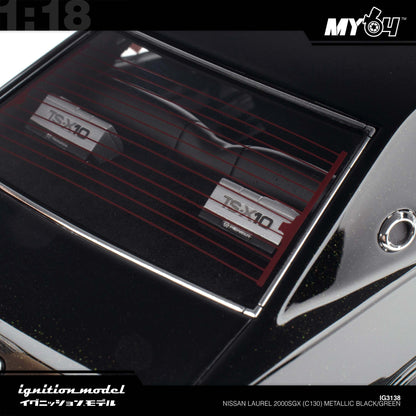 [Ignition Model] 1:18 Nissan Laurel 2000SGX (C130) - Metallic Black/Green