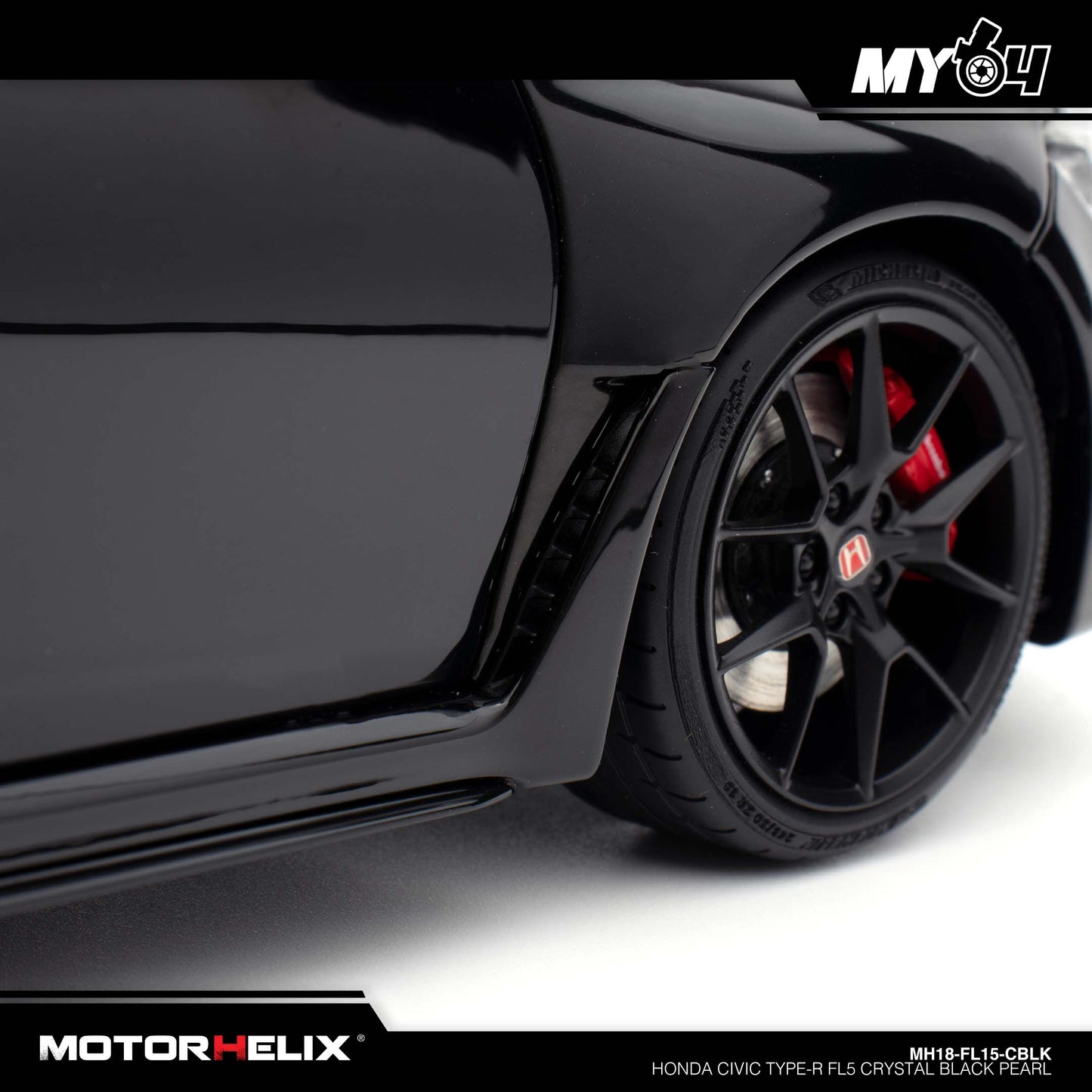 [Motorhelix] 1:18 Honda Civic Type-R FL5 - Crystal Black Pearl