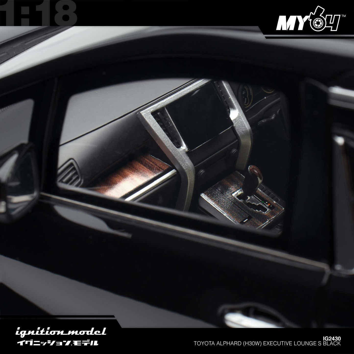 [Ignition Model] 1:18 Toyota Alphard (H30W) Executive Lounge S - Black