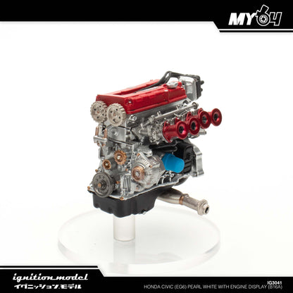 [Ignition Model] Honda Civic (EG6) - Pearl White With Engine Display (B16A)