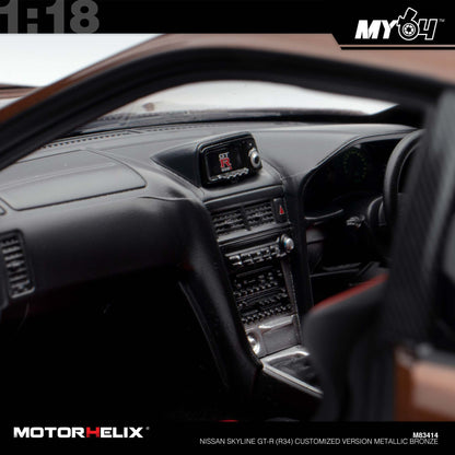 [Motorhelix] Nissan Skyline GT-R (R34) Customized Version  - Metallic Bronze