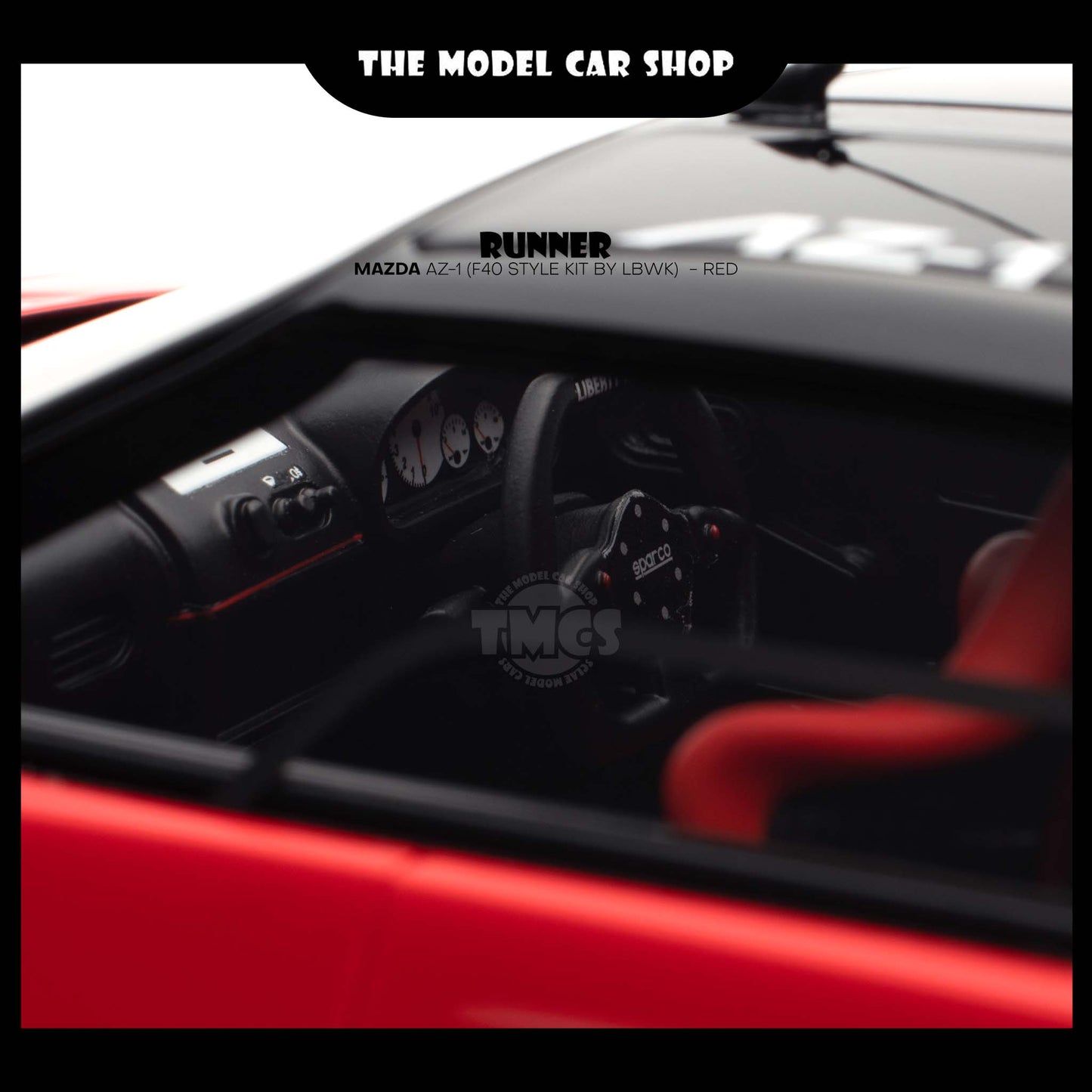 [Runner] 1:18 Mazda AZ-1 (F40 Style Kit By LBWK)  - Red