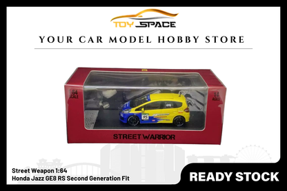 [STREET WEAPON] 1/64 Honda Jazz GE8 RS Second Generation Fit - Toy Space Diecast Online Store Singapore