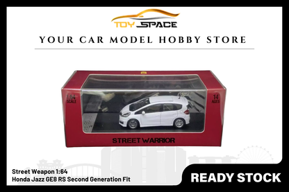 [STREET WEAPON] 1/64 Honda Jazz GE8 RS Second Generation Fit - Toy Space Diecast Online Store Singapore