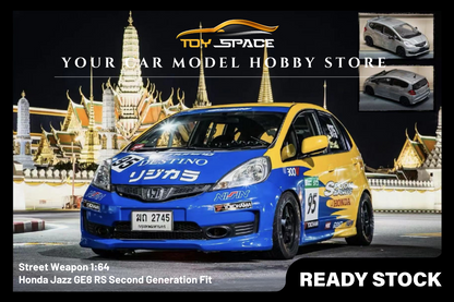 [STREET WEAPON] 1/64 Honda Jazz GE8 RS Second Generation Fit - Toy Space Diecast Online Store Singapore