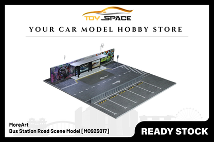 [MOREART] 1:64 Bus Station Road Scene Model - Toy Space Diecast Online Store Singapore