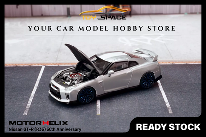 [MOTORHELIX] 1/64 Nissan GT-R (R35) 50th Anniversary [Limited 999 pcs] - Toy Space Diecast Online Store Singapore