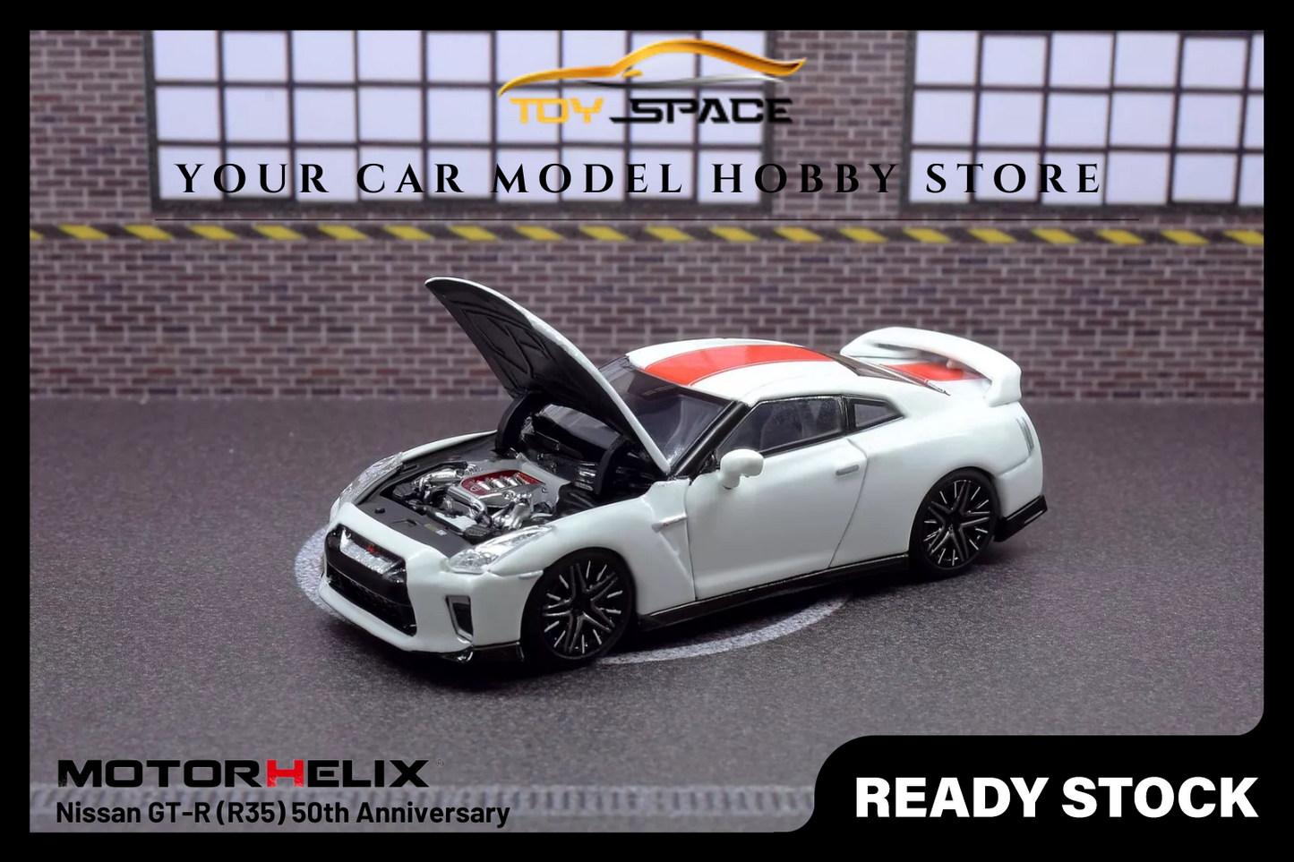 [MOTORHELIX] 1/64 Nissan GT-R (R35) 50th Anniversary [Limited 999 pcs] - Toy Space Diecast Online Store Singapore