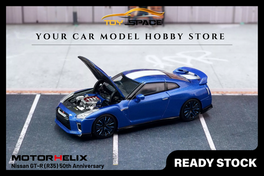 [MOTORHELIX] 1/64 Nissan GT-R (R35) 50th Anniversary [Limited 999 pcs] - Toy Space Diecast Online Store Singapore