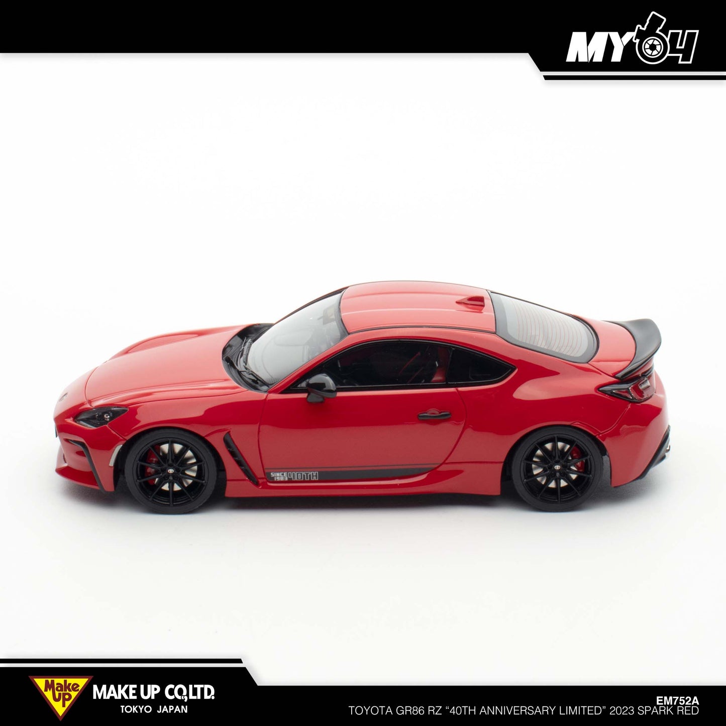 [Make Up] 1:43 Toyota GR86 RZ “40th Anniversary Limited” 2023 - Spark Red