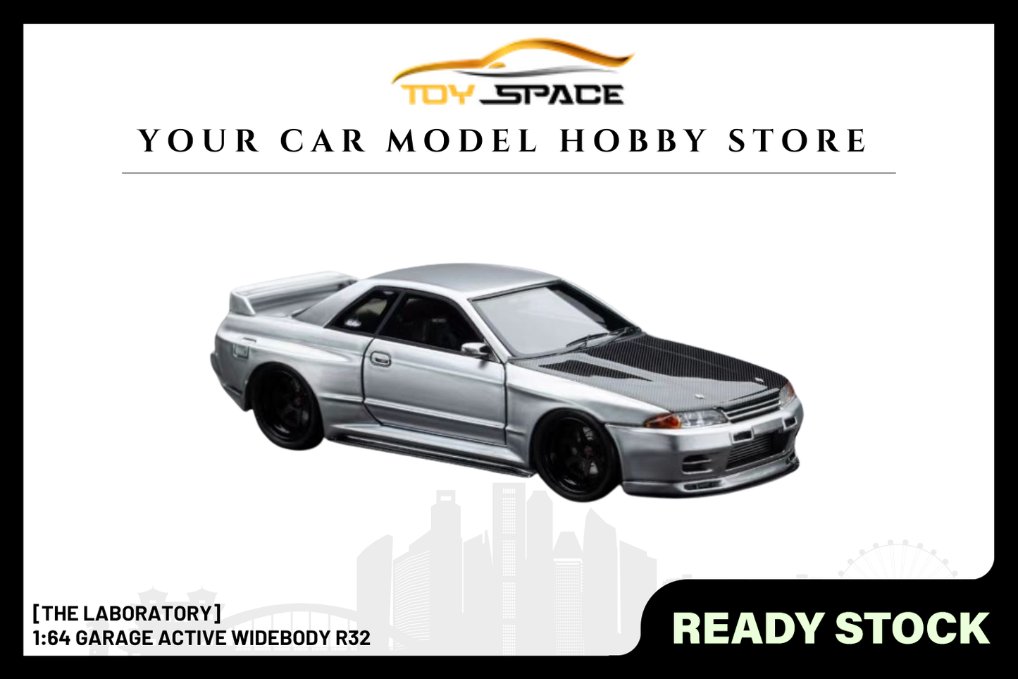 [THE LABORATORY] 1:64 Garage Active Widebody R32 - Toy Space Diecast Online Store Singapore