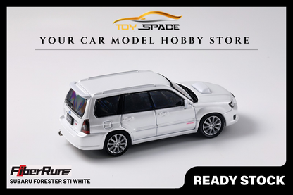 [FIBERRUN] 1:64 Subaru Forester STI White - Toy Space Diecast Online Store Singapore