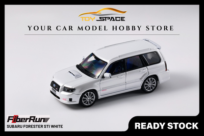 [FIBERRUN] 1:64 Subaru Forester STI White - Toy Space Diecast Online Store Singapore
