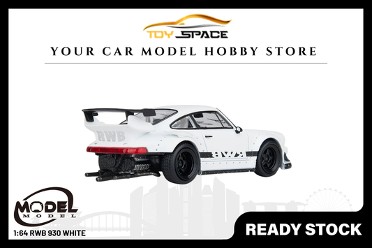 [MODEL MODEL] 1:64 RWB 930 White - Toy Space Diecast Online Store Singapore