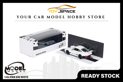 [MODEL MODEL] 1:64 RWB 930 White - Toy Space Diecast Online Store Singapore