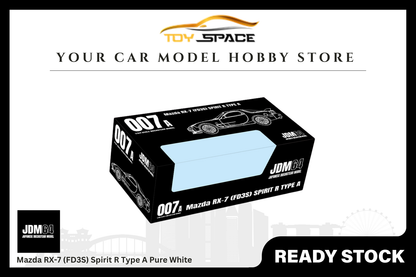 [JDM64] 1:64 Mazda RX-7 (FD3S) Spirit R Type A Pure White - Toy Space Diecast Online Store Singapore