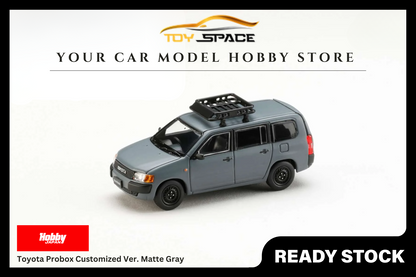 [HOBBY JAPAN] 1:64 Toyota Probox Customized Ver. Matte Gray - Toy Space Diecast Online Store Singapore