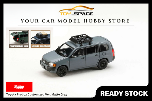 [HOBBY JAPAN] 1:64 Toyota Probox Customized Ver. Matte Gray - Toy Space Diecast Online Store Singapore