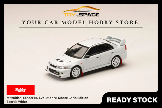 [HOBBY JAPAN] 1:64 Mitsubishi Lancer RS Evolution VI Monte Carlo Edition Scortia White - Toy Space Diecast Online Store Singapore