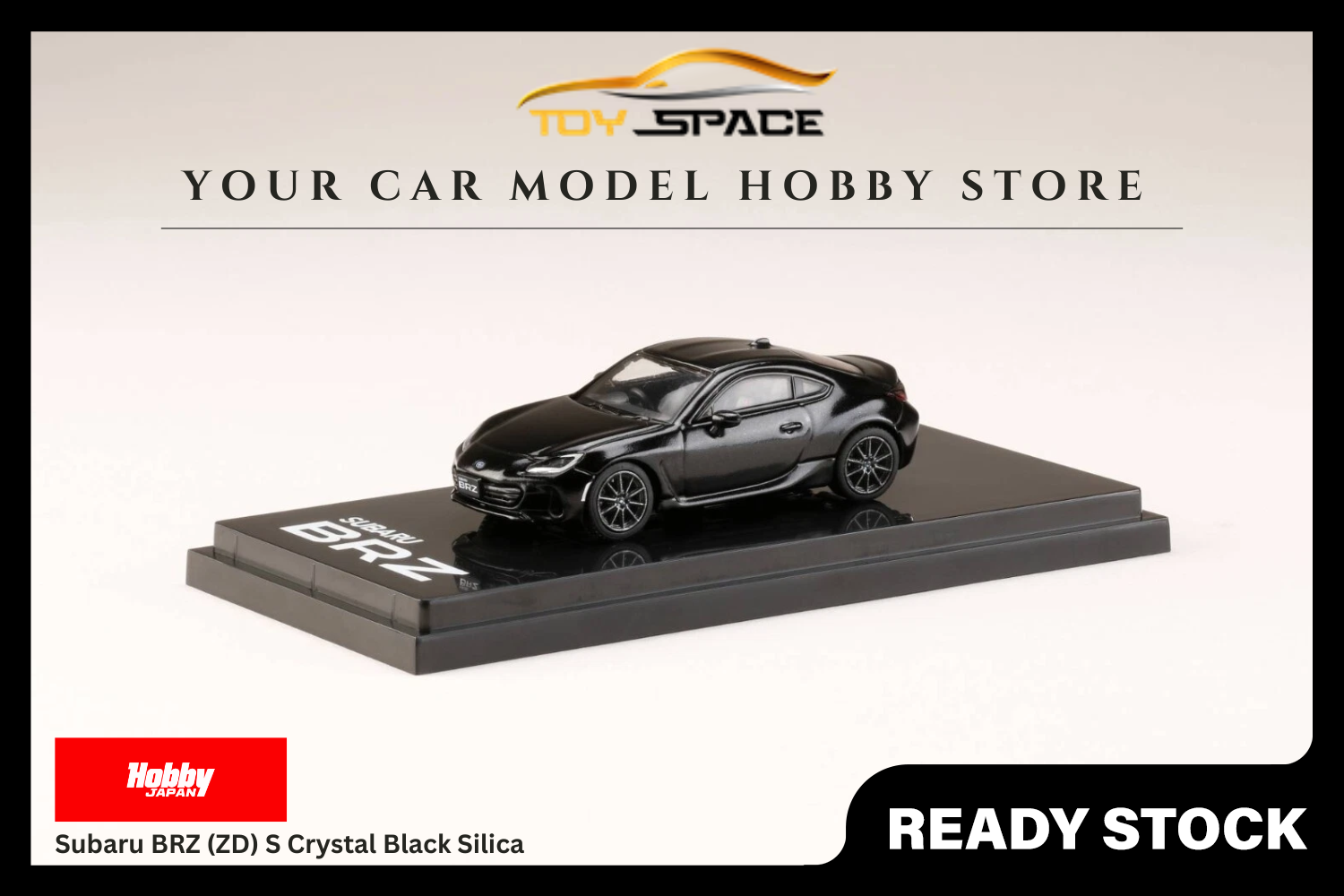 [HOBBY JAPAN] 1:64 Subaru BRZ (ZD) S Crystal Black Silica - Toy Space Diecast Online Store Singapore