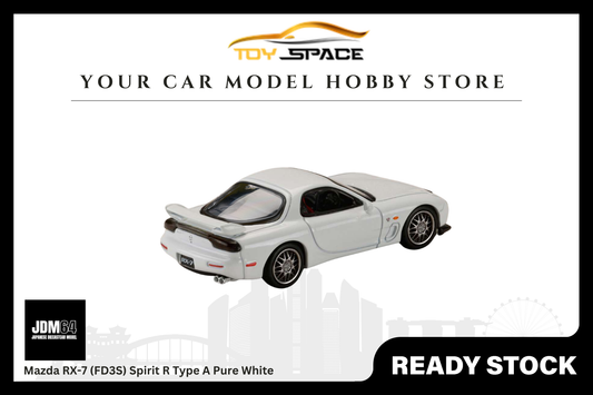 [JDM64] 1:64 Mazda RX-7 (FD3S) Spirit R Type A Pure White - Toy Space Diecast Online Store Singapore