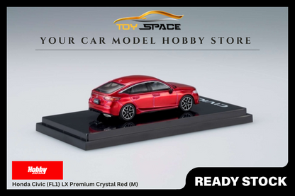 [HOBBY JAPAN] 1:64 Honda Civic (FL1) LX Premium Crystal Red (M) - Toy Space Diecast Online Store Singapore